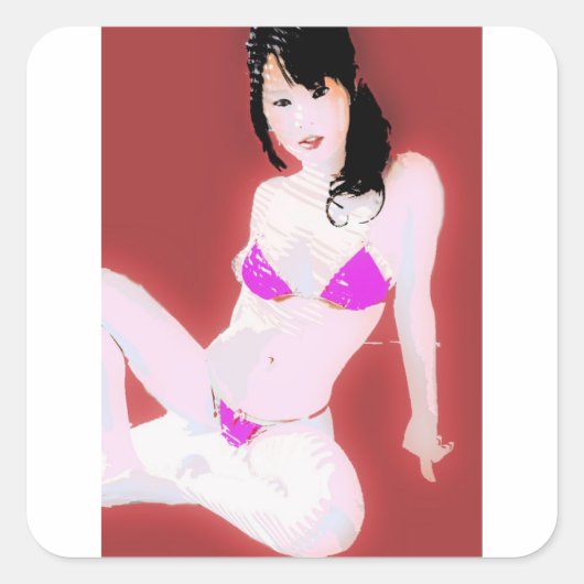 Sticker Carré DollVivant1 (Devant)