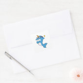 Sticker Carré Dolphin as Unicorn with Glasses.PNG (Enveloppe)