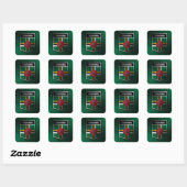 Sticker Carré Dominique (Feuille)