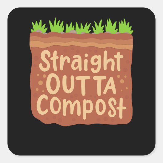 Sticker Carré Don Compost Garden (Devant)