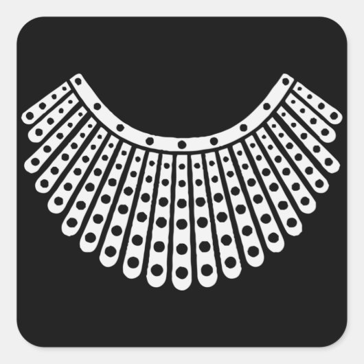 Sticker Carré Don d'avocat, collet de dissidence RBG Ruth Bader (Devant)