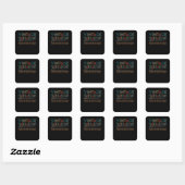 Sticker Carré Don de l'enseignant | Assistant enseignant Vintage (Feuille)