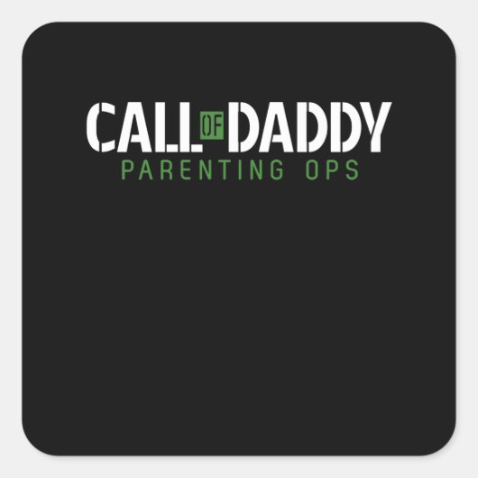Sticker Carré Don papa | Appel À Daddy Parenting OPS (Devant)