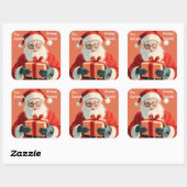 Sticker Carré Don père Noël à partir d'enfants (Feuille)