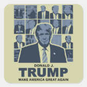STICKER CARRÉ DONALD TRUMP (Devant)