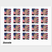 STICKER CARRÉ DONALD TRUMP (Feuille)