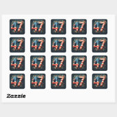 Sticker Carré Donald Trump (Feuille)