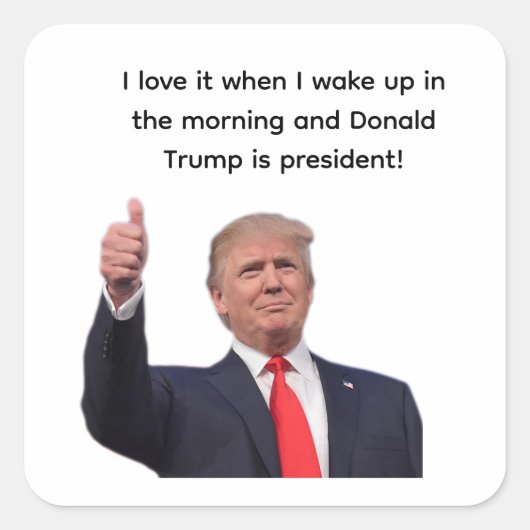 Sticker Carré Donald Trump 2024 (Devant)