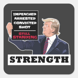 Sticker Carré Donald Trump 2024 : la victoire de la force présid