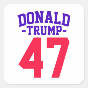 Sticker Carré Donald Trump 47 Election présidentielle 2024