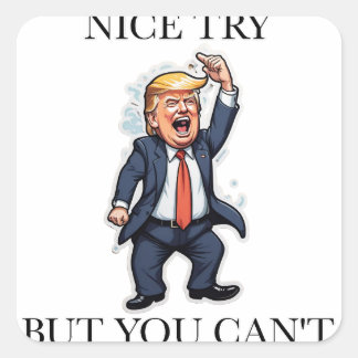 Sticker Carré Donald Trump à essayer