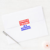 Sticker Carré Donald Trump est un bâton blanc honteux (Enveloppe)