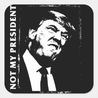 Sticker Carré Donald Trump, pas mon président