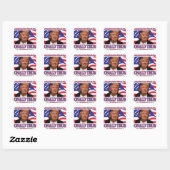Sticker Carré Donald Trump pour le président (Feuille)