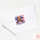 Sticker Carré Donald Trump pour le président (Enveloppe)