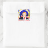 Sticker Carré Donald TRUMP-pour le président des États-Unis _ (Sac)