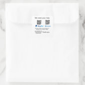 Sticker Carré Donation Collection conseil pot ajouter votre q r (Sac)