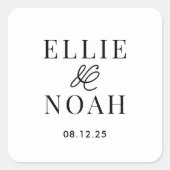Sticker Carré Donc Dans L'Amour Éditable Couleur Mariage Favoris (Devant)