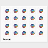 Sticker Carré Donjons et dragons, D20 (Feuille)