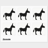 Sticker Carré Donkey silhouette (Feuille)