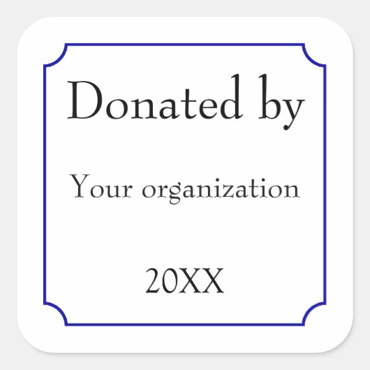 Sticker Carré Donné par le modèle (Devant)