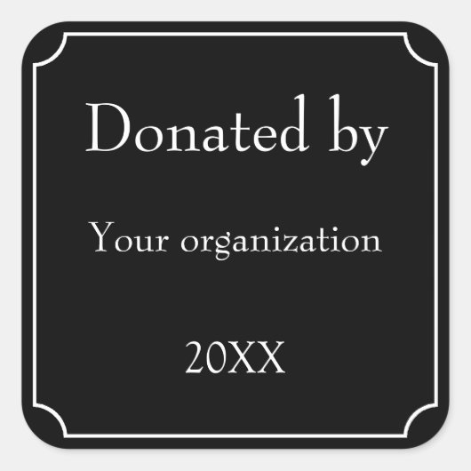 Sticker Carré Donné par modèle (Devant)