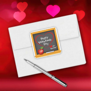 Sticker Carré Donnez à votre professeur un Heureuse Sainte-Valen