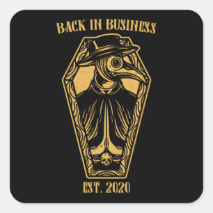 Sticker Carré Dons de la peste funny Medic