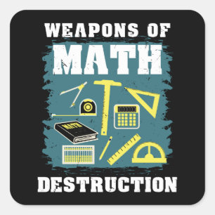 Sticker Carré Dons de maths amusants