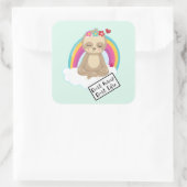 Sticker Carré Don't Know Don't Care Text (Sac)