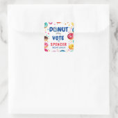 Sticker Carré Donut Delay : Vote" Élection coloré bleu & rouge (Sac)