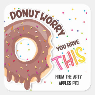 Sticker Carré Donut, Donut s'inquiète que vous ayez ceci