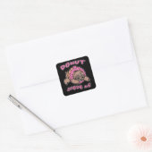 Sticker Carré Donut Juge Doughnut Candy Sloth Cadeau (Enveloppe)