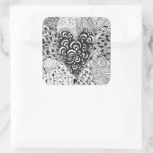 Sticker Carré Doodle cardiaque inspiré (Sac)