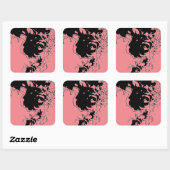 Sticker Carré Doodle de fleurs (Feuille)