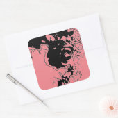 Sticker Carré Doodle de fleurs (Enveloppe)