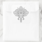 Sticker Carré Doodle inspiré par la tête d'éléphant (Sac)