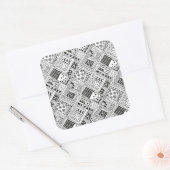Sticker Carré Doodle Motif indien (Enveloppe)