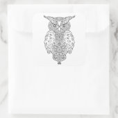 Sticker Carré Doodle Owl (Sac)
