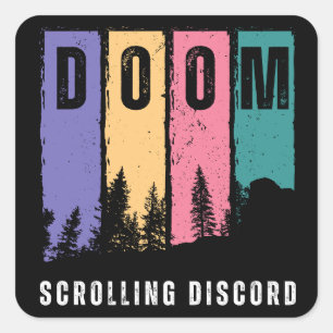 Sticker Carré Doom Scrolling