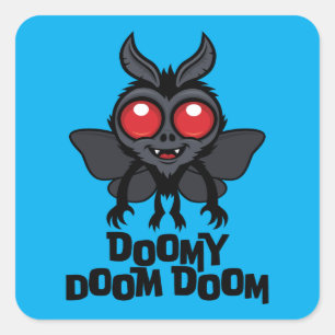 Sticker Carré Doomy Doom Doom Mothman Cryptide Mignon
