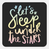 Sticker Carré Dors sous les étoiles (Devant)