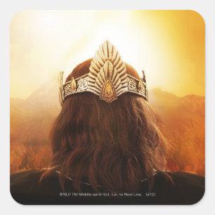 Sticker Carré Dos de tête avec la couronne