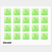 Sticker Carré Dotty Chat - teintes vert citron (Feuille)