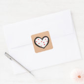 Sticker Carré Dotty Hearts (Enveloppe)