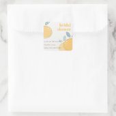 Sticker Carré Douce Abstract Lemon Fruité Élégant Mariage  (Sac)