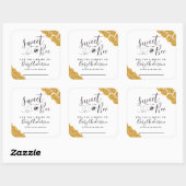 Sticker Carré Douce comme peut Abee Baby shower Bookplate (Feuille)