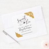 Sticker Carré Douce comme peut Abee Baby shower Bookplate (Enveloppe)