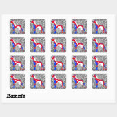 Sticker Carré Douce Dogue Allemand (Feuille)