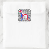 Sticker Carré Douce Dogue Allemand (Sac)